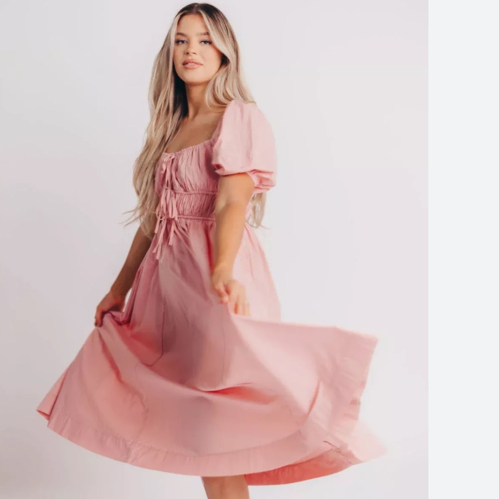 Gorgeous pink cotton dress